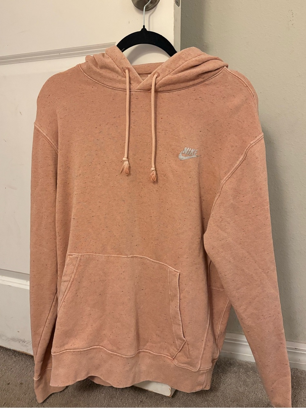 Nike Peach Pullover Hoodie with Small Logo
